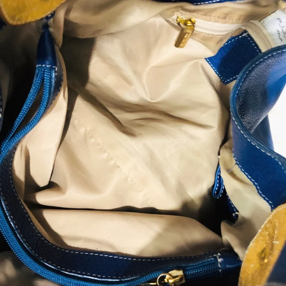 Pulicati Italia Royal Blue Leather Purse - Picture 4 of 6